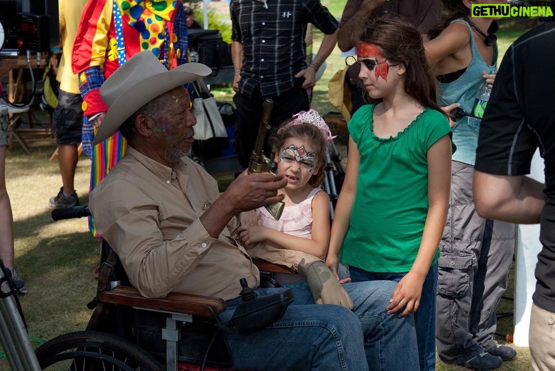 Morgan Freeman Instagram - Going through photos from the set of “The Magic of Belle Isle” brings back fond memories with the cast and crew. I can still remember singing television jingles with Rob Reiner day in and day out!
