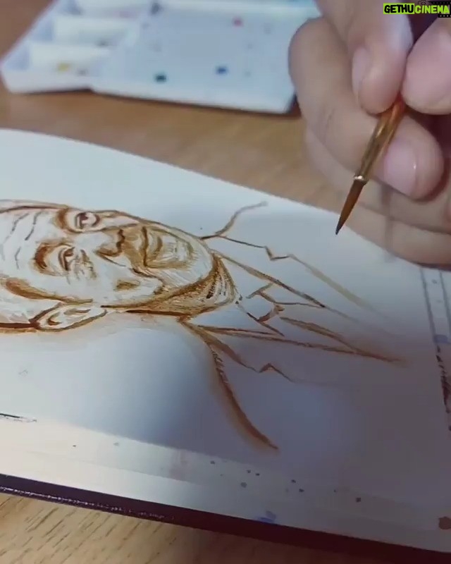 Morgan Freeman Instagram - Who knew coffee and art would be the perfect blend! Thank you @pindipaw for this unique portrait.