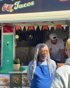 Morgan Freeman Instagram - Would you buy Tacos from this guy? #TacoTuesday PC: Lynda Eichner @TreesFlowersSkin