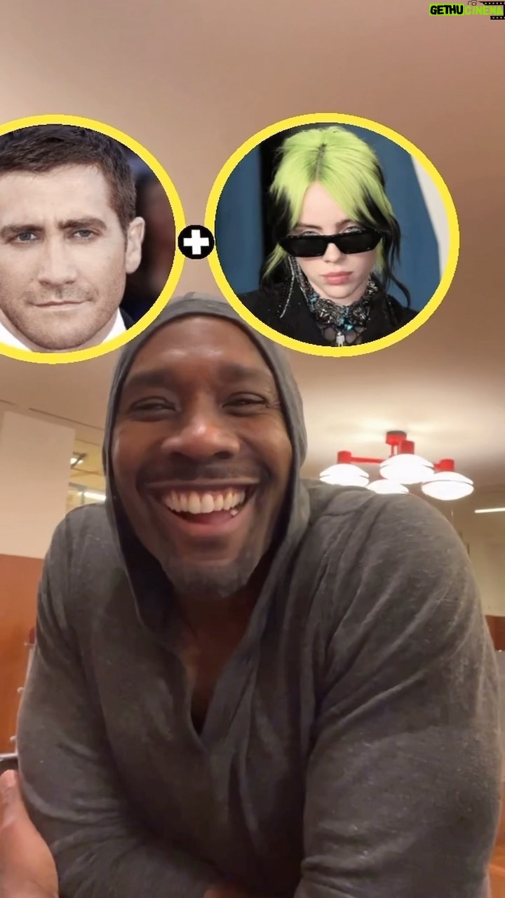 Morris Chestnut Instagram - Still learning how to use these filters and I just wanna know… who’s responsible for this?! 😂 @billieeilish #JakeGyllenhaal #celebrityparents