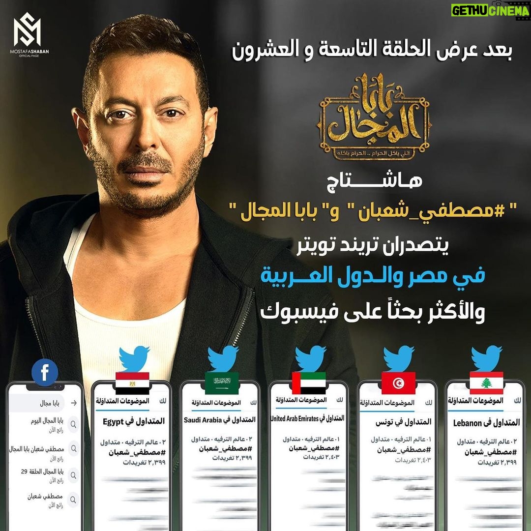 Mostafa Shaaban Instagram - - شكراً لكل جمهوري في مصر والوطن العربي❤️ إنكم خليتوا مسلسل #بابا_المجال ضمن الأعلى مشاهدة في رمضان 2023، كلامكم الجميل وحبكم ليا اللي بشوفه في كل حتة بحمد ربنا عليه كل يوم❤️... - شكراً لكل فريق العمل اللي شاركني مسلسل بابا المجال، النجاح ده بتاعكم أنتم❤️... - شكراً لفريقي الخاص، رجالتي وأخواتي وسندي اللي شايليني وفي ضهري❤️ .. - شكراً لكل الأساتذة والنجوم اللي أتشرفت بالعمل معاهم واستفدت من خبرتهم جدا❤️... - شكراً من قلبي لشركة (الباتروس فيلم للإنتاج الفني والتوزيع) وللمنتجين الكبار كامل أبو علي وعصام العرجاني على الدعم الكبير والثقة❤️... أتشرفت بالعمل معاكم ومن غيركم مكنش العمل هيطلع للنور وهيحقق النجاح الكبير ده وسط المنافسة الشرسة اللي شوفناها... كل سنة وأنتم طيبين وعيد سعيد عليكم وعلى المسلمين جميعا.. أشوف وشكم على خير إن شاء الله ❤️🤙🏼.. *الإشراف الفني* (عمرو درديري) *الديكور* (خالد أمين) *مونتاج*(محمد بكر) موسيقى تصويرية* (عادل حقي) *مدير التصوير* محمود شاهين (نانا) *فريق عملي* وليد محمود *المساعدين* أحمد سعيد شريف عادل عبده العشري *ميكب* محمود مرشد مصطفى إبراهيم *كوافير* أحمد دويك عبده دويك *ستايلاست* (حسن مصطفى) *المنتجين* كامل أبو علي عصام العرجاني #مصطفى_شعبان