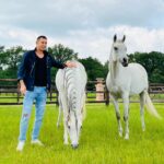 Mostafa Shaaban Instagram - With my 🐎 in #Belgium Heaven & Zamzam enjoying life at the horse heaven that is @privilegearabian