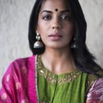 Mugdha Godse Instagram - An elegant Shot from a memorable photoshoot with @nchivte for one of my fav designer @gaurangofficial 😊😊 #lovemyjob #photoshoot #throwback #happiness #love #silence #colors #indian #be #divine #bliss #gratitude #thankful