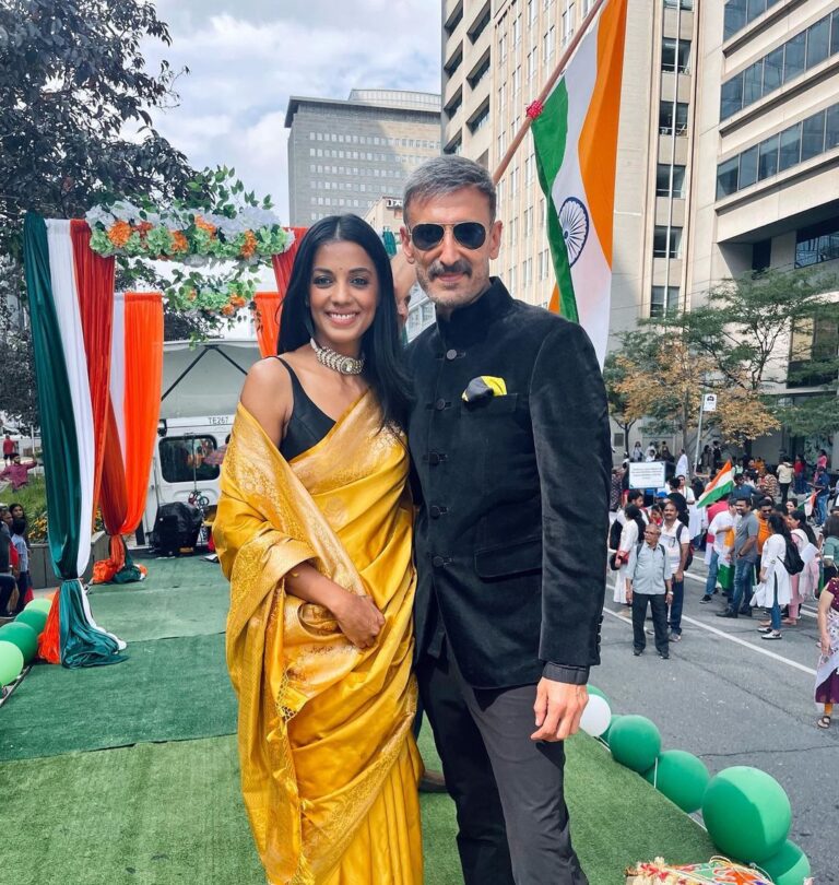 Mugdha Godse Instagram - Proud to be Indian ... Parade Marshals for India at the Parade in Toronto in celebration of the 75th Indian Independence Day alongside @mugdhagodse ... A remarkably strong Indian Population in Canada 🇨🇦 showed up for this prestigious event put together by @panoramatoronto ... Met with the Indian Consulate General amongst our brethren making India 🇮🇳 proud overseas ... #jaihind #75thindependenceday #indianflag #proudindian #toronto #parade Toronto, Ontario
