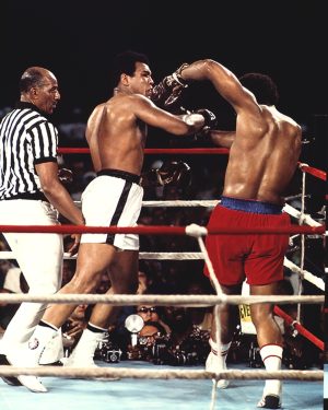 Muhammad Ali Instagram - October 30, 1974. Kinshasa, Zaire, in the heart of Africa. One of the greatest boxing matches in history took place, when Muhammad Ali stood in against the baddest man on the planet, George Foreman for the heavyweight championship. Not many believed Ali could beat the invincible Foreman, yet Ali believed. And he made a believer of millions who tuned in. ⁣
⁣
@rootsoffight just dropped this new zip-up hoody throwing back to one of sport’s greatest, most beloved events — the “Rumble in the Jungle!”.⁣
⁣
Ali x ROF | Link in story.⁣
⁣
#MuhammadAli #RootsofFight #KnowYourRoots #RumbleInTheJungle