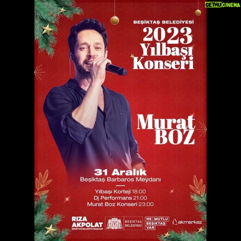 Murat Boz Instagram - 31 Aralık’ ta Beşiktaş Barbaros Meydanı’ndayız. Harbi güzel olacak. Heyecanla bekliyoruz hepinizi. 🫶🏻 @rizaakpolat @besiktasbelediyesi