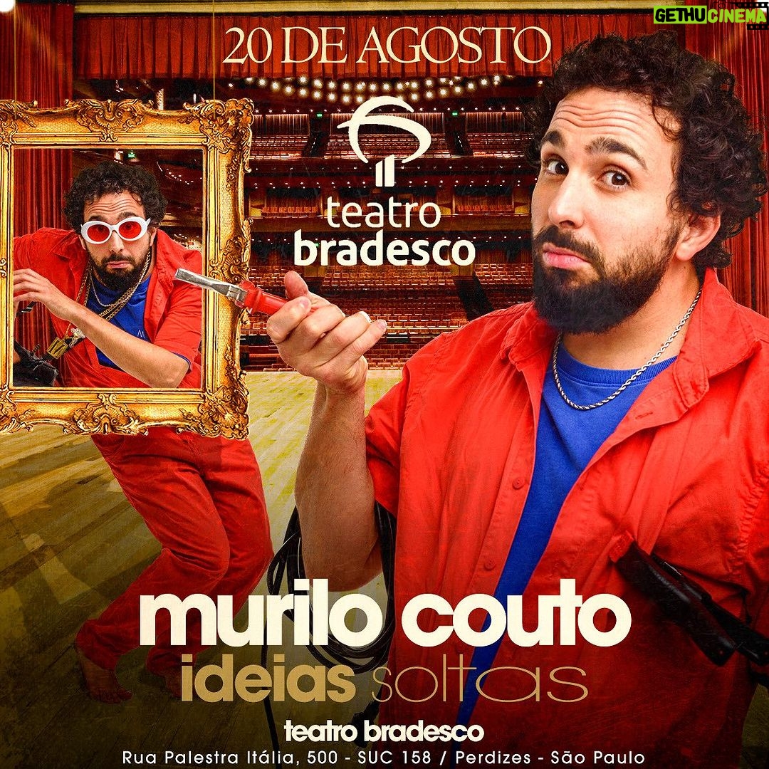 Murilo Couto Instagram - SÃO PAULO! Tá chegando o dia! 20 de agosto no @teatrobradesco quem perder é um boboca. Ingresso no stories e bio