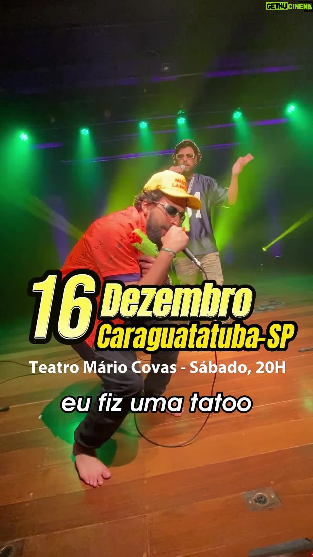 Murilo Couto Instagram - Alô Caraguatatuba, O Maior show de Comédia e Trap está chegando, Tem coragem de desafiar Emicouto e Lil Lucaxxx para uma Batalha de Trap? Dia 16 de Dezembro, Teatro Mário Covas, Sábado 20H. Link na Bio!