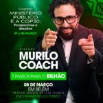 Murilo Couto Instagram - ✅Mais um spoiler do Congresso Ministério Público e a COP 30: Perspectivas e Desafios🧐 O show de encerramento será com Murilo Couto ✨ 💰Murilo Coach - 7 passos para o Bilhão Murilo Couto é comediante, youtuber, ator, coach e rapper nas horas vagas. Seu estilo de humor é original, verborrágico, irreverente e por vezes insano. Neste novo show de comédia, ele apresenta sua versão Murilo Coach, a qual não se propõe a ensinar nada e somente fazer rir de verdade com a hilária palestra “7 passos para o Bilhão”. Murilo Coach quer mudar seu Mindset através dessa palestra motivacional de autoconhecimento, transformação espiritual e desenvolvimento pessoal, profissional e financeiro. Transformando qualquer fracassado em um fracassado cheio de autoconfiança. Você está pronto para poder viver a vida do BILHÃO? Classificação: 14 anos Mais informações: www.murilocouto.com.br Canais oficiais Murilo Couto Youtube: http://youtube.com/murilocouto Facebook: https://www.facebook.com/murilocoutonegro/ Instagram: https://www.instagram.com/murilocouto/ Twitter: @murilocouto Ministério Público do Estado do Pará - MPPA