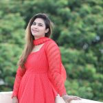 Myna Nandhini Instagram - Beautiful red dress from @chakrabortymukta