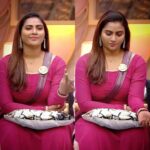 Myna Nandhini Instagram - நம்மை அவமானப்படுத்தும் போது அந்த நொடியில் வாழ்க்கை வெறுத்தாலும் அடுத்த நொடியில் இருந்துதான் நம் வாழ்க்கையே ஆரம்பமாகுது... #bigbossseason6tamil @vijaytelevision @disneyplushotstartamil Wardrobe collection - @deepoo_designers Jewelery collection - @mokshe_bridal_jewellery