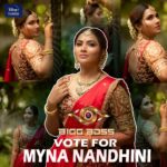 Myna Nandhini Instagram - VOTE FOR MYNA #bigbossseason6tamil @vijaytelevision @disneyplushotstartamil