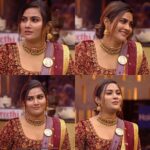 Myna Nandhini Instagram - நம்மை அவமானப்படுத்தும் போது அந்த நொடியில் வாழ்க்கை வெறுத்தாலும் அடுத்த நொடியில் இருந்துதான் நம் வாழ்க்கையே ஆரம்பமாகுது... #bigbossseason6tamil Wardrobe collection - @mokshe_rental_destination Jewelery collection - @mokshe_bridal_jewellery