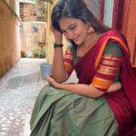 Myna Nandhini Instagram - Sorry for the late post my Challakutty s happy ayuthapoojai nalvalthukkal My beautiful half saree @ivalinmabia