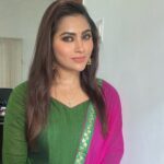 Myna Nandhini Instagram - Evnt time Contrast colour combo dress @deepoo_designers
