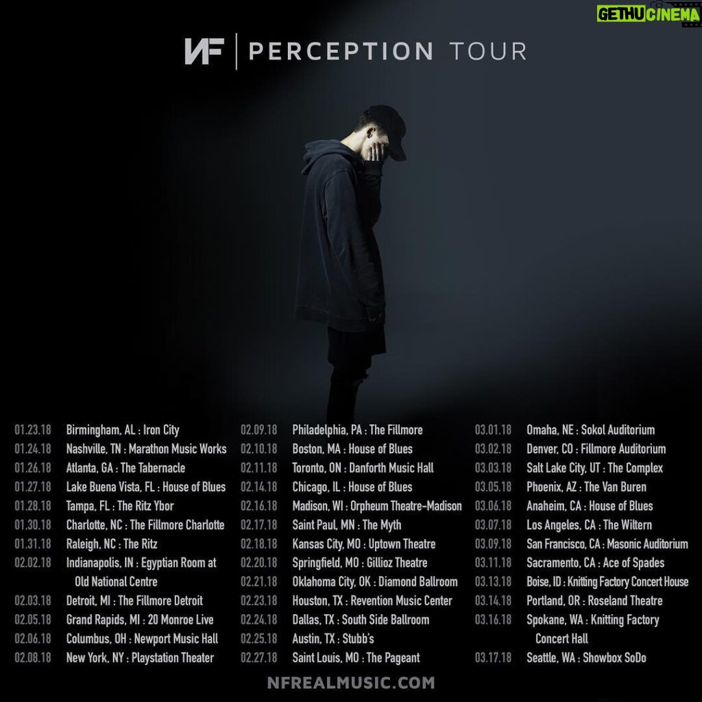 NF Instagram - Pre-sale tickets for my Perception Tour are now available everywhere! Sign up on my website for first access to tickets and VIP packages!