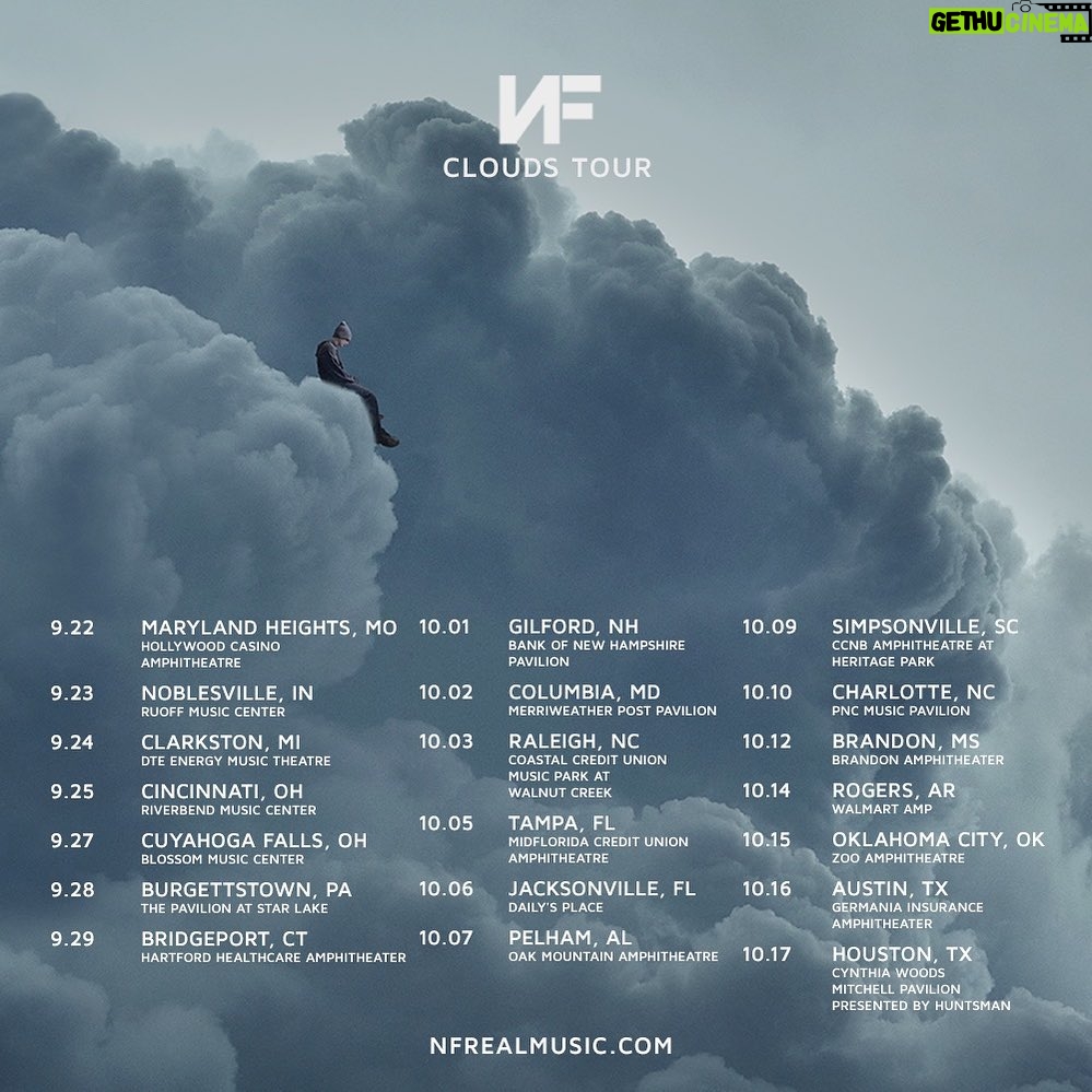 NF Instagram - Presale for the CLOUDS TOUR starts tomorrow. Sign up for first access to tickets at nfrealmusic.com