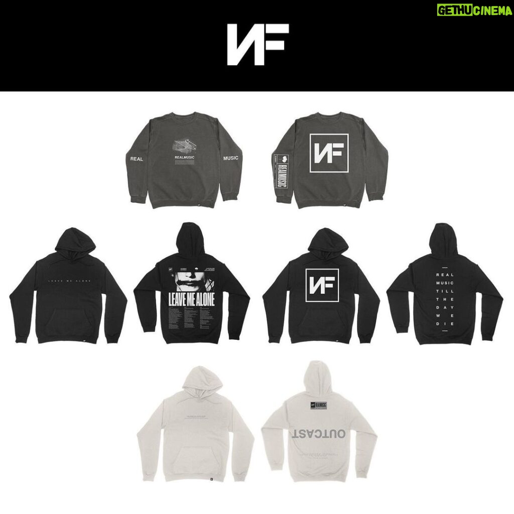 NF Instagram - new merch now live at nfrealmusicmerch.com