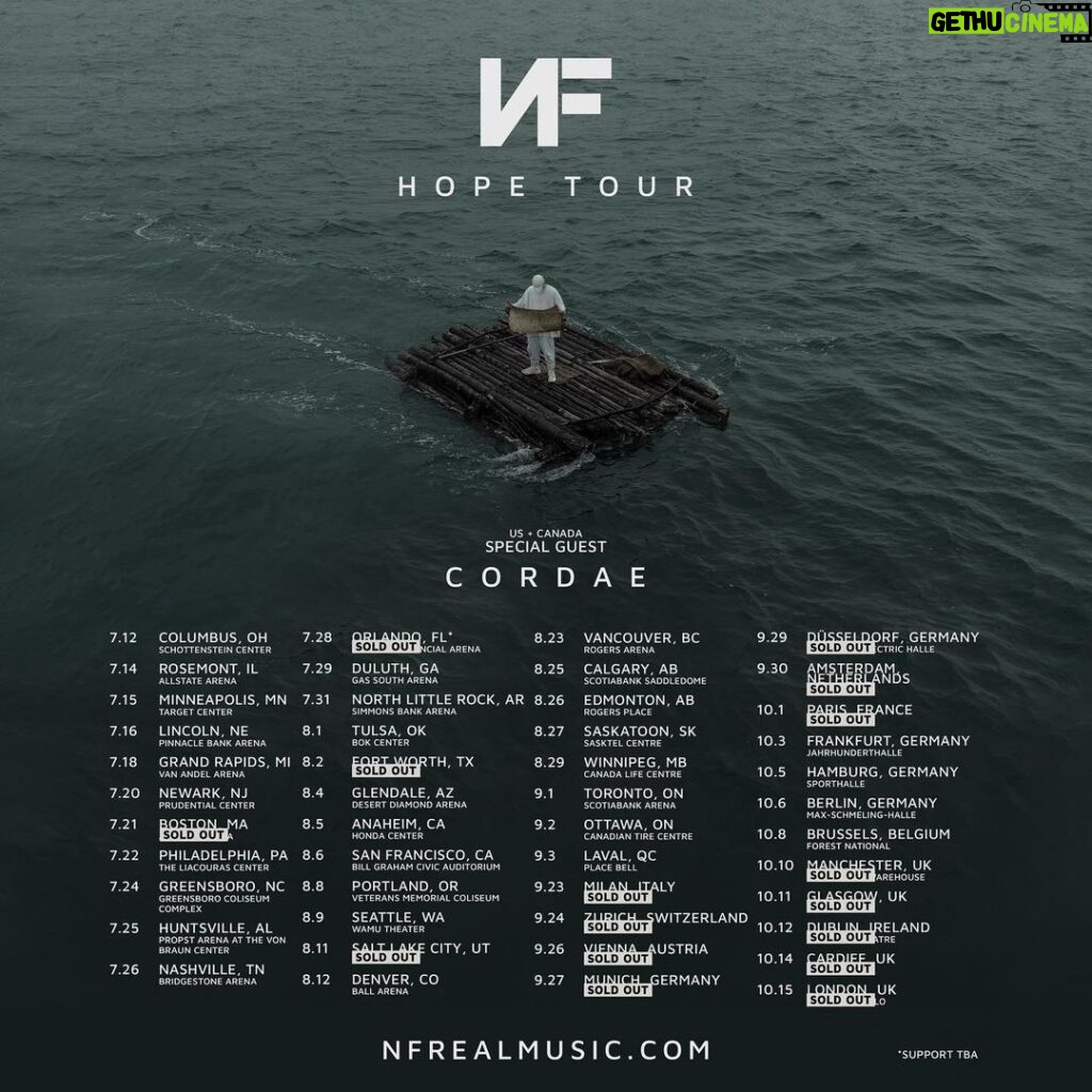 NF Instagram - Shows are selling out! Get your tickets at www.nfrealmusic.com