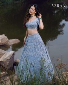 Nabha Natesh Instagram - The enchantress cast a spell that filled the forest with an ethereal glow, captivating all who ventured near. : : : Volume 3 & Issues 2 Lifestyle & Wedding Magazine @varaabyskmagazine Founder & Editor in Chief Sangeetha Kailash @itsmesangeethakailash Publisher : Blaze Kannan @blaze_kannan On the cover Nabha Natesh @nabhanatesh Photography & Film Lucky Malhotra @shotbyluckymalhotra Creative Director MZ @mz.hc Makeup Artist Ankita Manwani @ankitamanwanimakeupandhair Hair Stylist Harsha Singh @harshasingh512 Stylist Shreya Shorewala @sshorewala Jewellery: Arjunaa Vara Jewellery @arjunaa_jewellers Wardrobe Lehenga: Kalighata @kalighataindia Venue: Orchid Tree Wellness Retreat @orchidtree.in Celebrity Manager & Coordinator: Sravana Miriyala @kachuthovgkaadu Distributors Dwarka Studios @dwarkastudios