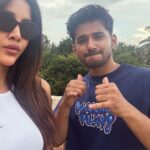 Nabha Natesh Instagram - I feel the road trips are incomplete if you don’t make random pit-stops for pictures . Right ? @nahushchakravarthi doesn’t agree but does it for me 🤣 Ok bye ! Bangalore Shimoga Highway