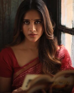 Nabha Natesh Instagram - The art of a glance…
ft. whispering eyes 
:
:
:
:

Stylist - @sandhya__sabbavarapu
Styling team - @team_sandhya
@sirichandana_medi
Photograper - @karteeksivagouni
Management team - @karthik_peruru @aleen_aladnak