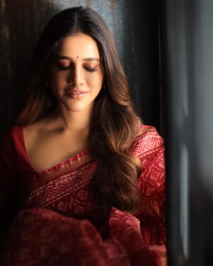 Nabha Natesh Instagram - The art of a glance…
ft. whispering eyes 
:
:
:
:

Stylist - @sandhya__sabbavarapu
Styling team - @team_sandhya
@sirichandana_medi
Photograper - @karteeksivagouni
Management team - @karthik_peruru @aleen_aladnak