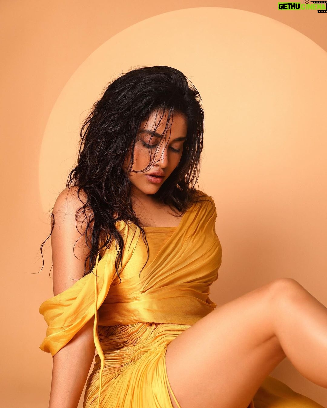 Nabha Natesh Instagram - attitude update: go gold or go home ! πππππππππππππππππ : : : Outfit: @arokaofficial Styling: @sandhya_sabbavarapu @team_sandhya Styling team: @prekshadhakad_ @styled_bysonali_ Photography: @pranav.foto Hair: @crafted_hair_by_her Makeup : @sonalsethiamakeup Managed by : @theblinders.in