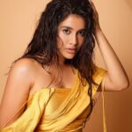 Nabha Natesh Instagram - attitude update: go gold or go home ! 💛💛💛💛💛💛💛💛💛💛💛💛💛💛💛💛💛 : : : Outfit: @arokaofficial Styling: @sandhya_sabbavarapu @team_sandhya Styling team: @prekshadhakad_ @styled_bysonali_ Photography: @pranav.foto Hair: @crafted_hair_by_her Makeup : @sonalsethiamakeup Managed by : @theblinders.in