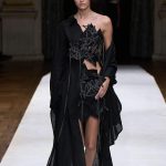 Nadine Lustre Instagram - Actress #NadineLustre explores #YohjiYamamoto’s spring - summer 2024 collection in Paris’ city hall, featuring avant-garde eveningwear in his signature black palette, peaked shoulders, deconstructed textiles, and distinctive embellishments. Click the link in the bio to stay updated on the latest fashion week stories, and to follow along on all the best #ParisFashionWeek moments with our correspondents and editors. Photographed by @martsromero, @odiethethiiird, @anzhizon.