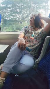 Naina Ganguly Instagram - The route of my journey is long, but I don't mind. The view is pleasing. 💙🚉🫶