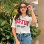 Naisha Khanna Instagram - That airport feeling>>✈️💙 #airport #ootd Terminal 2, Chatrapati Shivaji International Airport, Mumbai