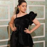 Naisha Khanna Instagram - main character 🖤🕷️♠️ 👗- @jignachauhaan @_dipesh_ahuja___ Hair & makeup- @yashvi_makeover14 📍- @purplepenguinmumbai 📸- @sagarfilms194 Purple Penguin