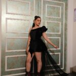 Naisha Khanna Instagram - main character 🖤🕷️♠️ 👗- @jignachauhaan @_dipesh_ahuja___ Hair & makeup- @yashvi_makeover14 📍- @purplepenguinmumbai 📸- @sagarfilms194 Purple Penguin