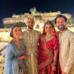 Nakuul Mehta Instagram - The weekend was spent celebrating the union of two of the most joyous, drunk in love and the warmest people we may know off.. Kashu & Akshat ❤️ It ran without a schedule, with lots of impromptu dancing, happy tears, so much heart and to our utter disappointment the exception of that generic mausi/tayaa ji present in every wedding complaining about the younger generation! There are great days, there are beautiful ones and then there are days which promise to stay with you for a very long time. Watching the both of you celebrate each other and revel in the company of your closest will remain one of the happiest memories. Eternal happyness @kashmira_irani & @captain_akshat ❤️ . . Also, special love to @malvikatalwar for @yeh_lehenga_nahi_mehenga waali sherwani 🤙🏼