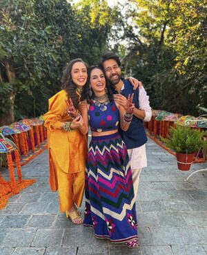 Nakuul Mehta Instagram - The weekend was spent celebrating the union of two of the most joyous, drunk in love and the warmest people we may know off.. Kashu & Akshat ❤️

It ran without a schedule, with lots of impromptu dancing, happy tears, so much heart and to our utter disappointment the exception of that generic mausi/tayaa ji present in every wedding complaining about the younger generation! 

There are great days, there are beautiful ones and then there are days which promise to stay with you for a very long time. Watching the both of you celebrate each other and revel in the company of your closest will remain one of the happiest memories. 

Eternal happyness @kashmira_irani & @captain_akshat ❤️

.
.

Also, special love to @malvikatalwar for @yeh_lehenga_nahi_mehenga waali sherwani 🤙🏼