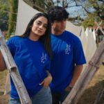 Namitha Pramod Instagram - Welcoming Valentines Day collections with @peprikkaindia ❣️ Get our trendy puff print ` BETTER DAYS AHEAD TEE’ for your love 💕 In frame : @nami_tha_ , @nikhil.antonyyy Shop us : www.peprikka.com #limitedstock