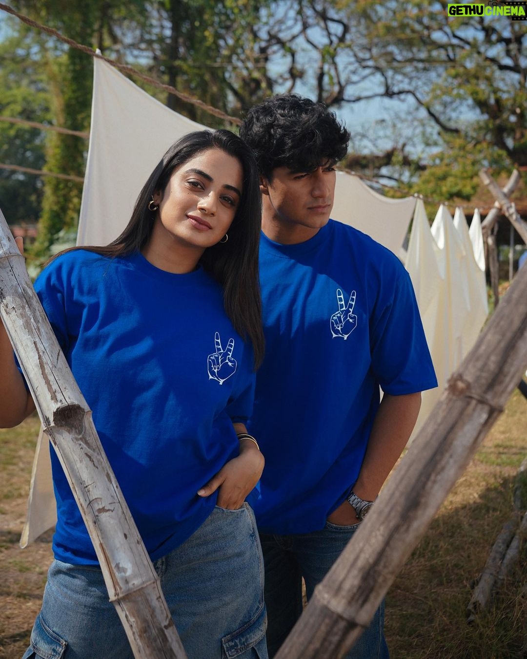 Namitha Pramod Instagram - Welcoming Valentines Day collections with @peprikkaindia ❣️ Get our trendy puff print ` BETTER DAYS AHEAD TEE’ for your love 💕 In frame : @nami_tha_ , @nikhil.antonyyy Shop us : www.peprikka.com #limitedstock