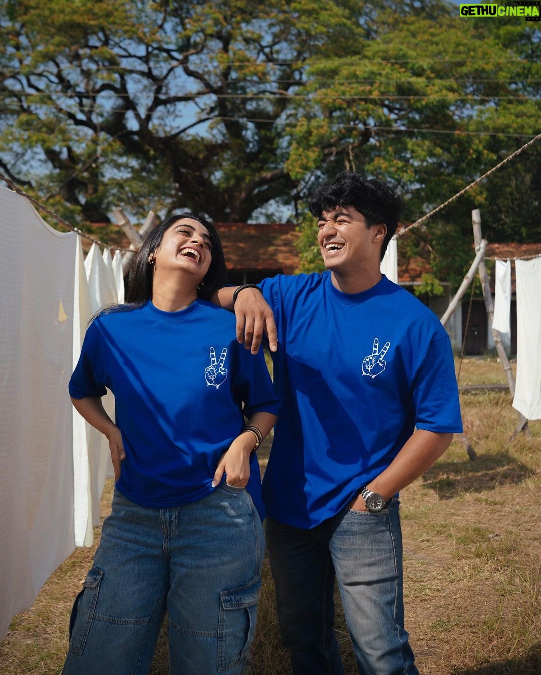 Namitha Pramod Instagram - Welcoming Valentines Day collections with @peprikkaindia ❣️ Get our trendy puff print ` BETTER DAYS AHEAD TEE’ for your love 💕 In frame : @nami_tha_ , @nikhil.antonyyy Shop us : www.peprikka.com #limitedstock