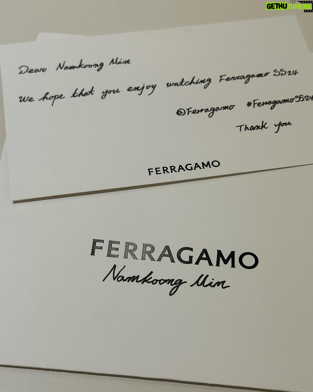 Namkoong Min Instagram - 상쾌한하루 되세요🥰 @FERRAGAMO @_MAXIMILANDAVIS_ #FERRAGAMO #FERRAGAMOSS24 #광고