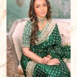 Namrata Shirodkar Instagram - 💚💚💚 Outfit: @thesaffron_house Jewellery: @pmj_jewels Decor: @maruvamm @kollaavinash Shoes: @septembershoes