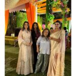 Namrata Shirodkar Instagram – Mehendi night!! ✨ Good times with friends and family! Wishing this beautiful couple a lifetime of happiness and togetherness. ❤️ #HavyaVahini #NishantPaturi

Jewellery: @pmj_jewels 
Outfit: @falgunishanepeacock