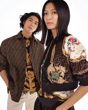 Nana Eikura Instagram - NANA EIKURA, @kento_kaku 
In @fendi 
With @harpersbazaarjapan 
Styling @miyuki_blue @arata0719 
Hair @kenichiforsenseofhumour 
Makeup @sadaito
