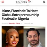 Nancy Isime Instagram - I am thrilled to announce my nomination in Africa as one of the hosts for the Global Entrepreneurship Festival, alongside the esteemed Sir. Dustin Plantholt. This historic event is set to take place during the Global Entrepreneurship Week in November 2024, at the Prestigious Entrepreneurship Village in Nigeria. To learn more about this exciting festival and to join us in celebrating entrepreneurship on a global scale, visit www.globalentrepreneurshipfestival.com. Also follow us on social media @globalentrepreneurshipfestival to stay updated on all the latest news and announcements. Let’s ignite the spirit of entrepreneurship together! #GEF #GlobalEntrepreneurshipFestival #GlobalEntrepreneurshipWeek