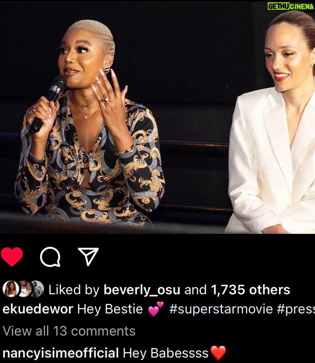 Nancy Isime Instagram - My Ekuuuu❤️ The Teni to my Queen 😍 The real triple threat… Actor, Host, Producer and Great at all 3!! An Amazing Mother too!👏🏽 Happy Birthday Babes! I’m so proud of you and the work you put into all your projects, most recently “Breath Of Life”. There’s no stopping you! Have a truly rewarding Year ahead 💋