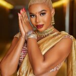 Nancy Isime Instagram - Namaste 🙏🏽🥰❤️ HOST WITH THE MOST FOR ALL THE POSITIVE REASONS🥰 Hosting duties for Tolaram’s 75th Anniversary❤️ Styled By: @medlinboss Makeup: @bibyonce Photographed By: @officialphotofreak