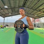 Nancy Isime Instagram - Sweaty, FIT, Happy AF🥰 Swipe to Train like Nancy💪🏽 Shebi I warned you guys that when Chubby Bolanle exits and Fit Lean Nancy returns, una no go hear word again😂😂 Be prepared for back to back Fitness content🤪 Trainer: @kemenfitness