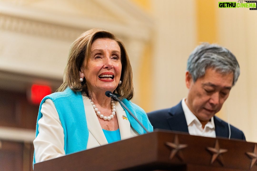 Nancy Pelosi Instagram - This week, I was proud to join Wei Jingsheng and so many activists for human rights and speak about our work to hold the CCP accountable. Wei Jinsheng is an inspiration for us all in his fight to defend Democracy and human rights around the world.