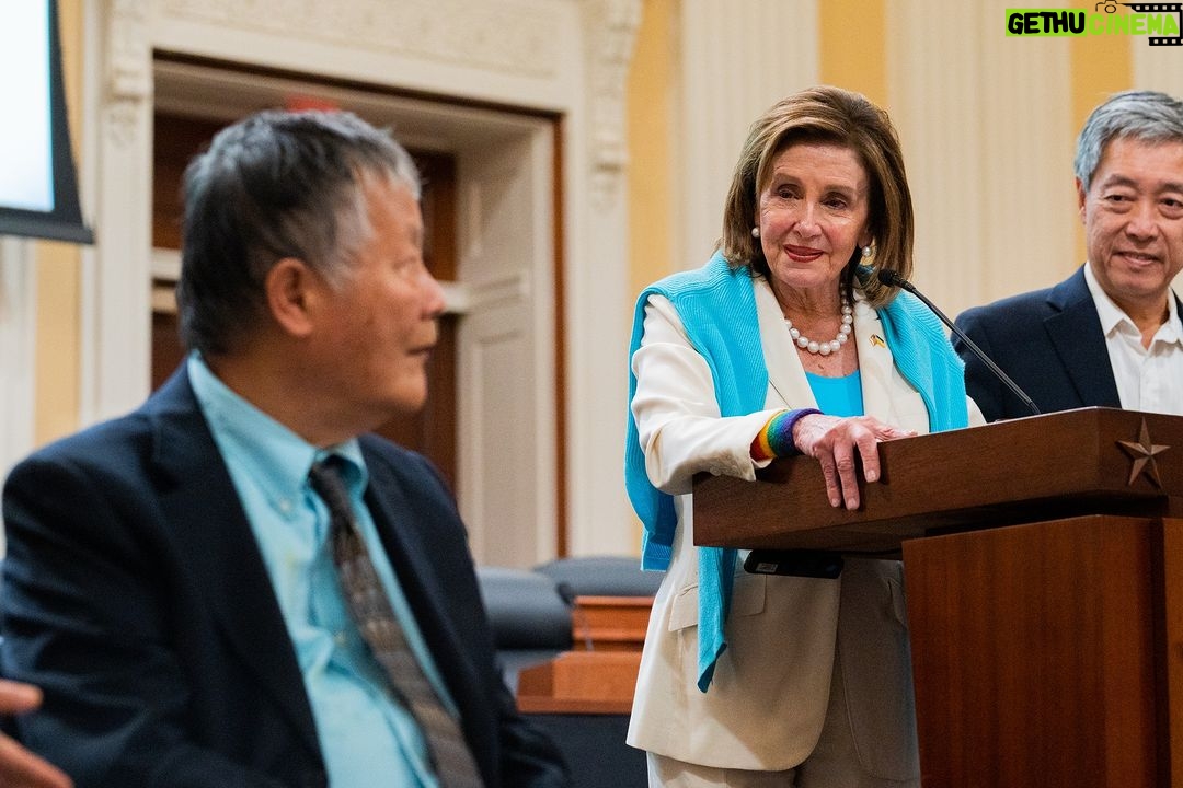 Nancy Pelosi Instagram - This week, I was proud to join Wei Jingsheng and so many activists for human rights and speak about our work to hold the CCP accountable. Wei Jinsheng is an inspiration for us all in his fight to defend Democracy and human rights around the world.