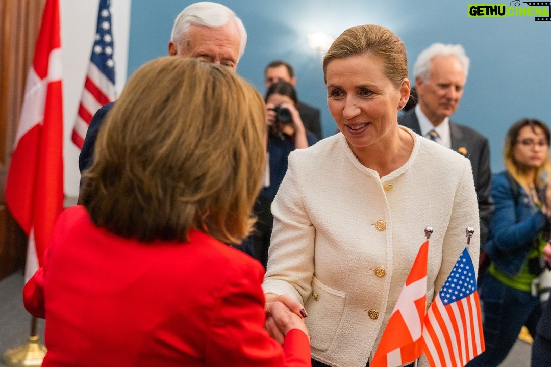 Nancy Pelosi Instagram - America and Denmark have stood with Ukraine in the fight for Democracy and we must continue to work together to advance security around the world. It was a privilege today to join Prime Minister of Denmark Mette Frederiksen and Rep. Steny Hoyer to speak about the US-Denmark partnership.